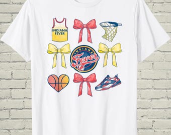 Camiseta de baloncesto de Indiana, top de cuadros con lazo coqueto, regalo a juego para ella, camiseta de baloncesto para mujer, ropa deportiva de moda, regalo para el día del partido