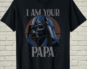 Camiseta "Soy tu papá", camiseta retro con estrellas, regalo para el Día del Padre, camiseta divertida de ciencia ficción, ropa de Lord Fantasy.