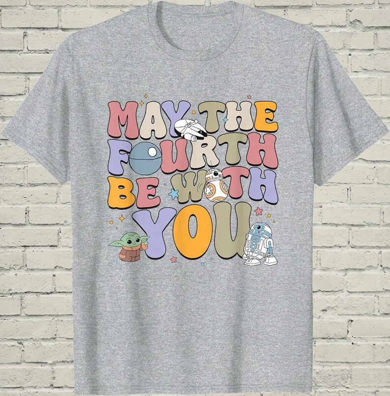 Mandalorian TShirt, Vintage Galaxy Top, May The Fourth Gift For Him, Star Wars Be With You Tee, Retro Movie Geek Present Bild 4