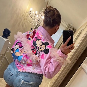 Handbemalte Erwachsene Jacke | Maßanfertigung | Personalisierte Jeansjacke