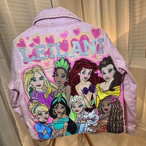 Hand painted kids Disney Jacket | custom made | Personalised denim jacket