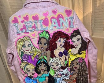 Hand painted kids Disney Jacket | custom made | Personalised denim jacket