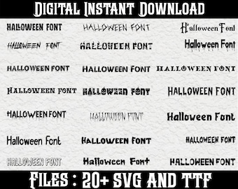 20+ Halloween Font Bundle, Halloween Alphabet, Horror Font,Horror Alphabets,Cricut Fonts,Fonts for Crafters, TTF, SVG Fonts, Scary Fonts