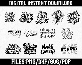 Boho Inspirational Svg Png Bundle, Positive Affirmations Svg, Kindness Svg, Always you Worthy Matter Enough Svg, Floral Quotes svg