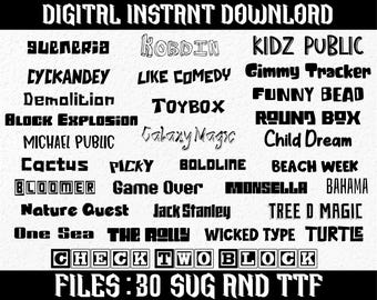 Playful Font Bundle, Kids font, Baby font, Fun font, Cute font, Craft font, Handwritten font, Cricut font, Farmhouse font, Kids font svg