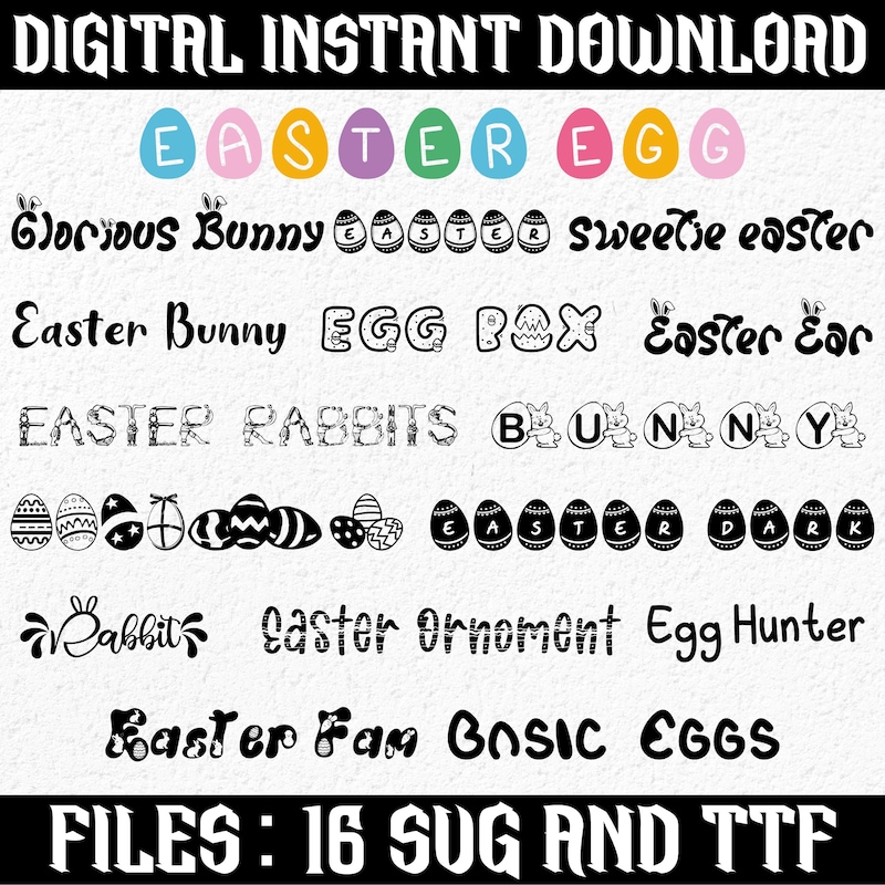 Bunny Ear Alphabet Svg - Etsy