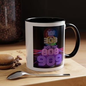 Music History Coffee Mug, Synth Electronic House Techno Unique 11oz, 808 909 303