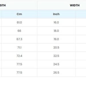 May include: A white chart with black text detailing US size measurements for length, width, and sleeve in inches and centimeters. The chart includes sizes XS to 3XL. The VinaCraftsArt logo is in the top left corner.