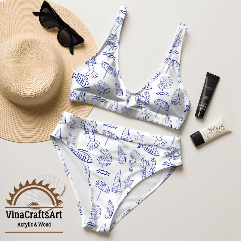Nautical Themed Bikini - Etsy Canada