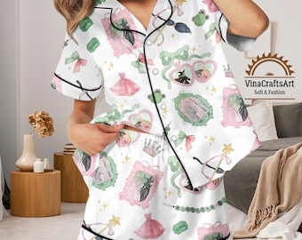 Satin Princess Pajama Set: Fairy Tale Loungewear