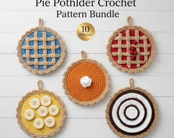 Pasteten Topflappen Häkelanleitungen-Bundle — 10 realistische Pasteten Designs!