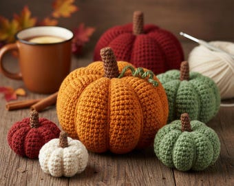 Beginner Crochet Pumpkin Pattern PDF | Easy Amigurumi Fall Decor | Instant Download DIY Autumn Gift