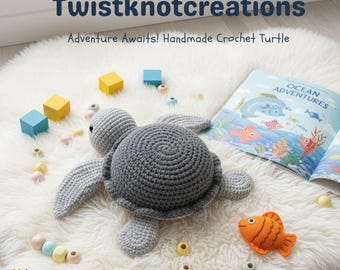 Jumbo Sea Turtle Crochet Pattern: Easy Amigurumi Plush (PDF Download, US Terms)