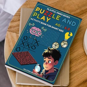 Puzzle Games Kids Logic and Printable Book | Brain Boosting Playful Activities, Mazes, Educational Fun, Smart Learning Homeschool Workbook