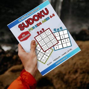 Sudoku-pusselbok för barn, nybörjar-Sudoku för logiskt tänkande, utskrivbar rolig och pedagogisk aktivitetsbok, digital nedladdning direkt