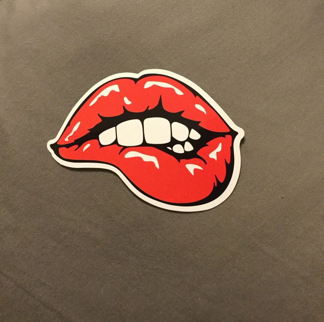Lip Sticker Print Lips Sticker Decal - Etsy