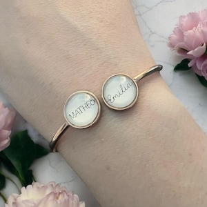 Bracelet personalized rose gold gold silver stainless steel bangle