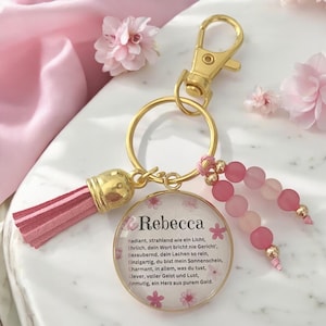 Keychain bag pendant with name gift