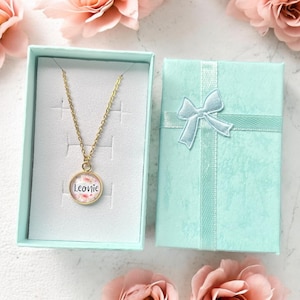 Necklace with name gold silver rose gold chain personalized stainless steel name chain