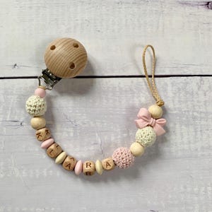 Personalized pacifier chain for girls