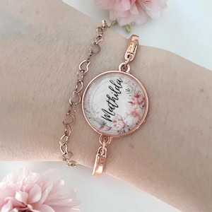Bracelet personalized with name rose gold bracelet with name