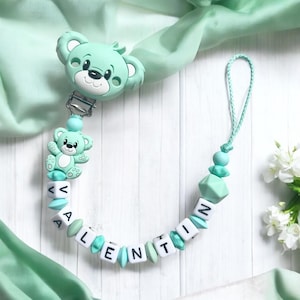 Personalized pacifier chain | Pacifier chain for boys | Pacifier chain with name | Silicone