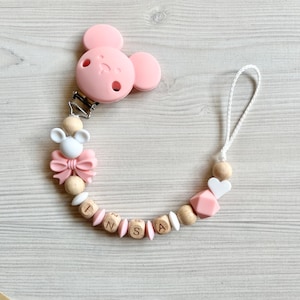 Pacifier chain with name personalized girl