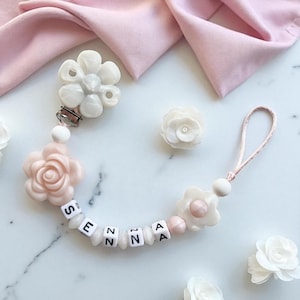 Personalized pacifier chain for girls