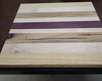 exotic striped hardwoods cutting board