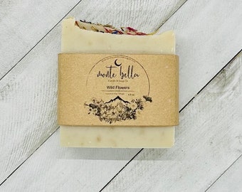 Wildflowers Soap | Handmade Soap | Homemade Soap | Cold Process Soap | Artisan Soap | Scented Soap | Luxury Soap | Lather Soap | Gift Soap