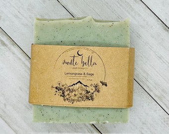 Lemongrass & Sage Soap | Handmade Soap | Homemade Soap | Cold Process Soap | Scrub | Scented Soap | Luxury Soap | Lather Soap | Gift Soap