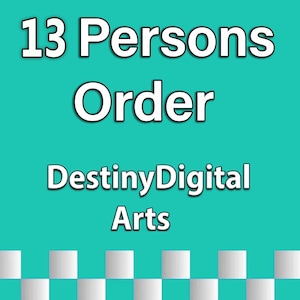 Pedido para 13 pessoas, caricaturas de foto, sua escolha de pessoa e fundo e personalização, foto personalizada para caricatura de desenho animado