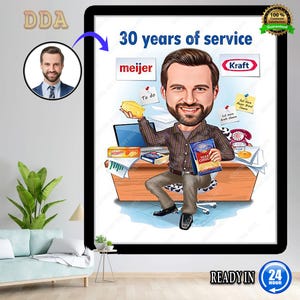 personalisiertes Ruhestand Cartoon Portrait, Ruhestand Karikatur, Ruhestand Geschenk, Ruhestand Cartoon, Ruhestand Geschenk, glücklicher Ruhestand