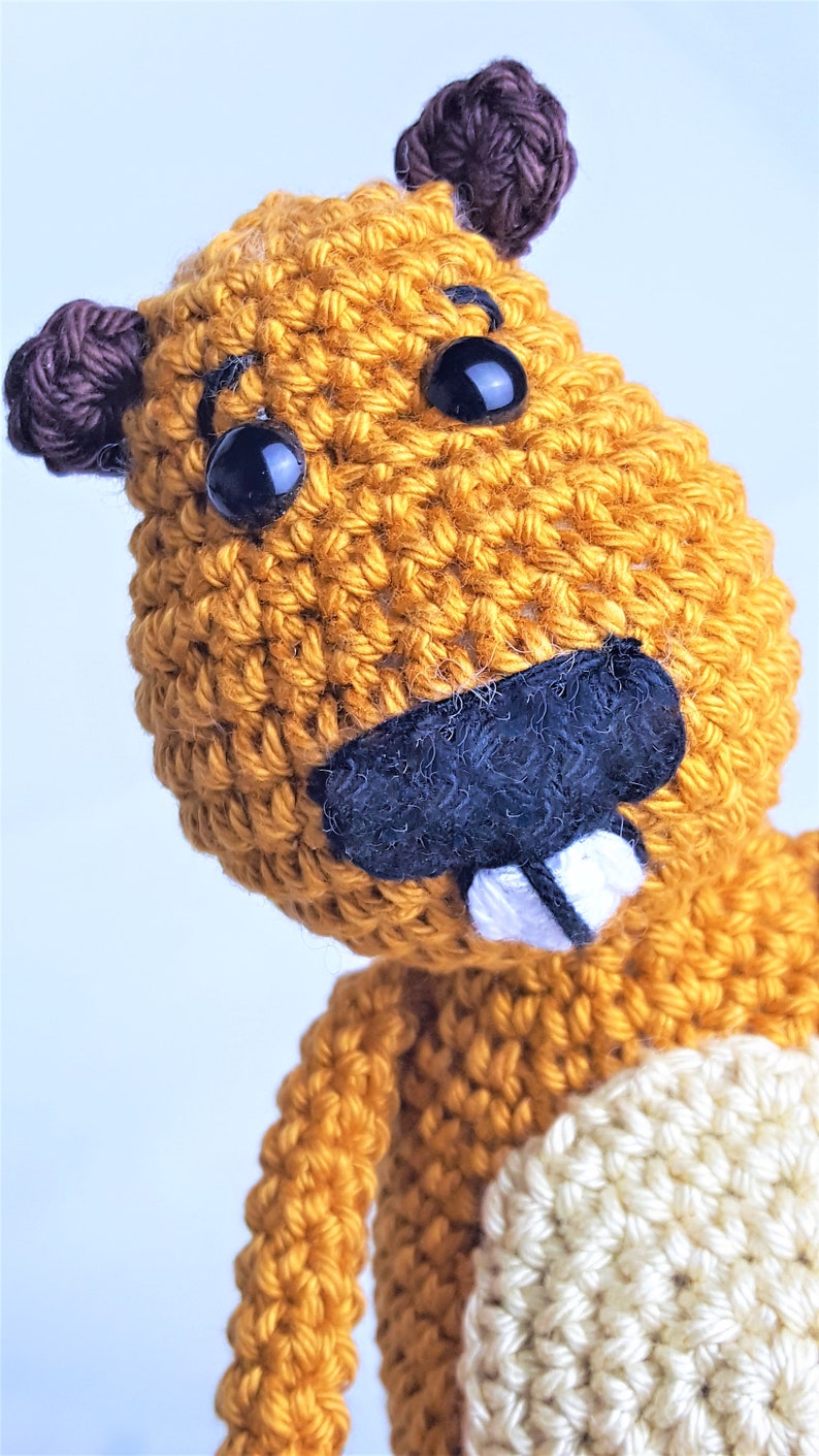 Castor Bilbo Patrón De Ganchillo Amigurumi Wollowbie imagen 3