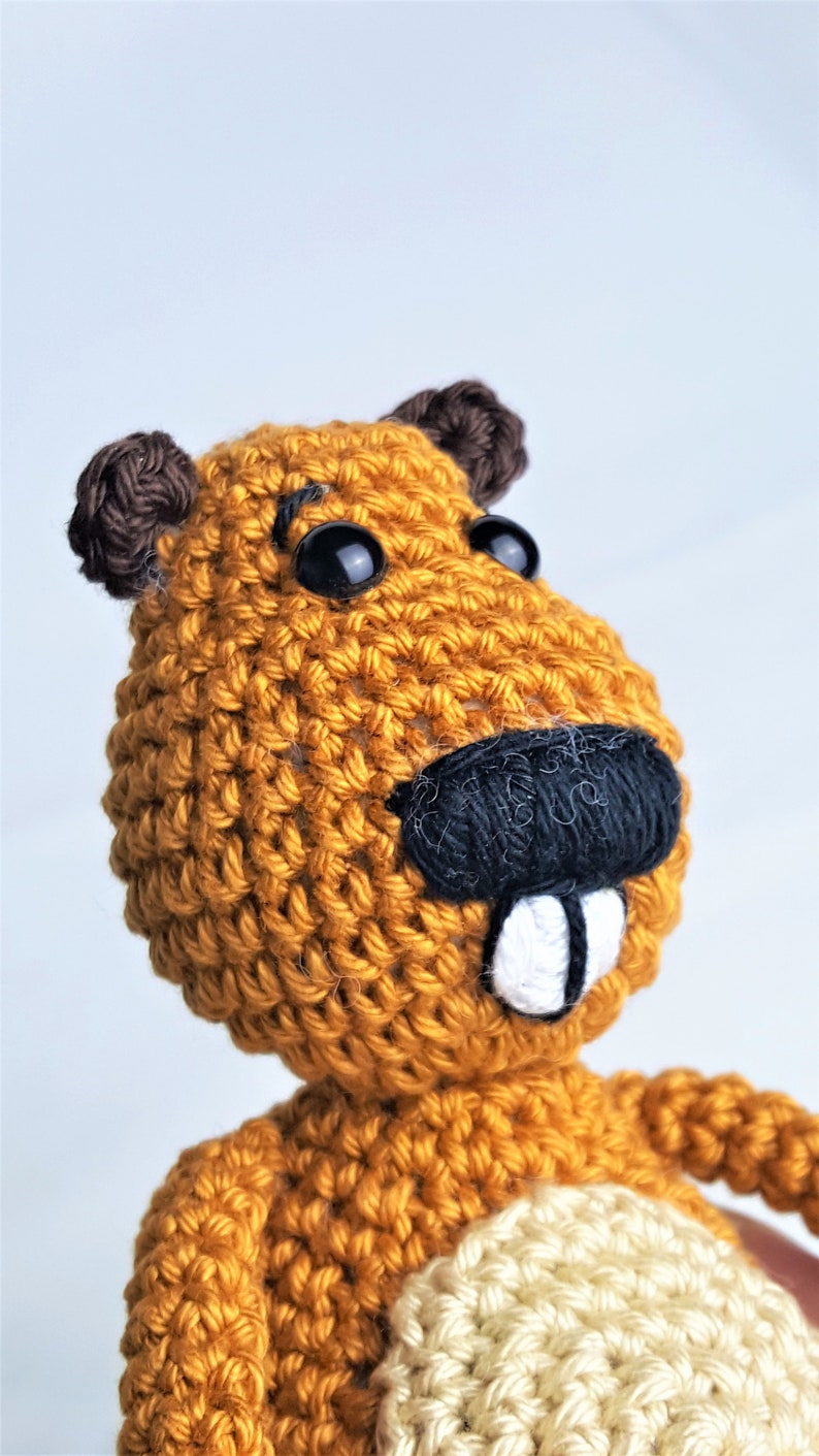 Castor Bilbo Patrón De Ganchillo Amigurumi Wollowbie imagen 4