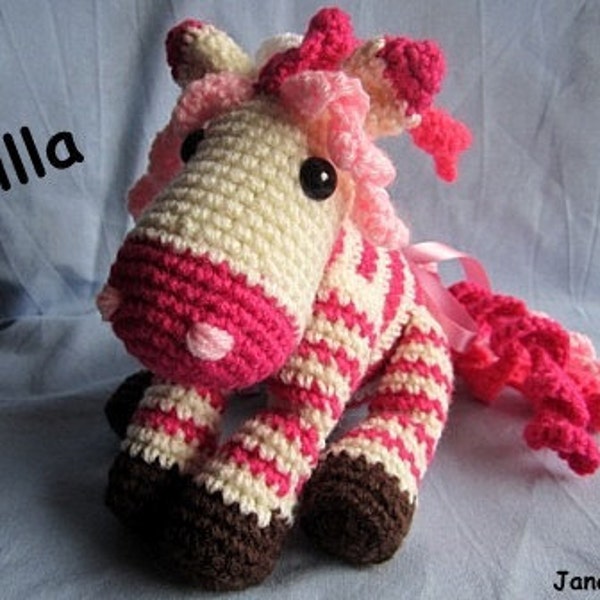 Amigurumi Hilla Zebra Horse PDF Crochet Pattern Download