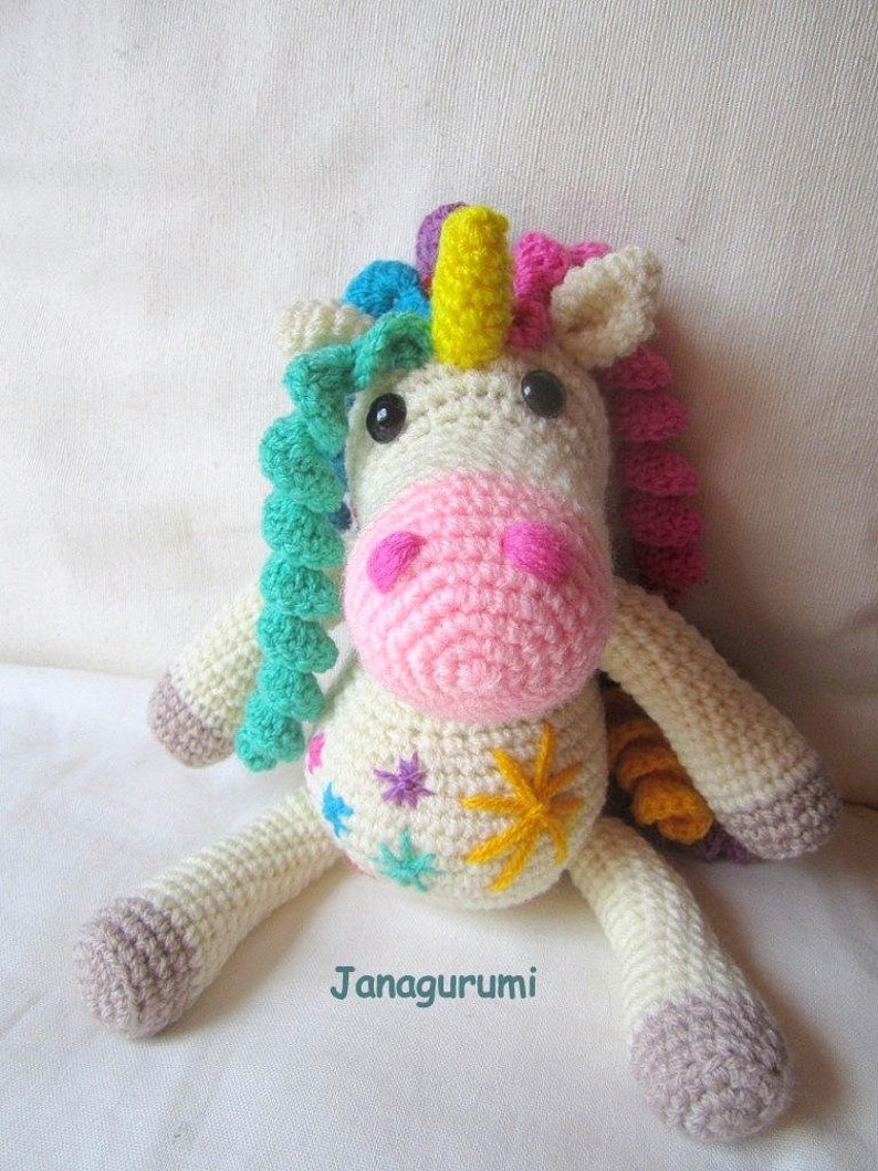 Libro electrónico con patrón de crochet de Unicorn Effie Wool Friends imagen 3