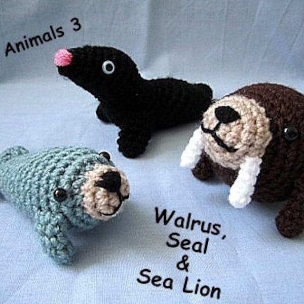 Zoo 3 Walross Seelöwe Robbe Amigurumi Häkelanleitung PDF Download