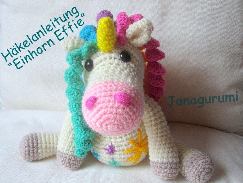 Unicorn Effie Wollfreunde Crochet Pattern Ebook image 1