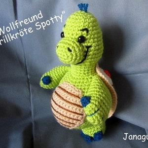 Schrillkröte Spotty Wollfreund Häkelanleitung Ebook Amigurumi PDF Bild 1