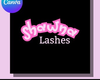 Diseño de logotipo DIY / Plantilla de logotipo de pestañas / Logotipo para pequeñas empresas / Logotipo de belleza personalizado / Canva gratis / Esteticista / Logotipo de MUA DIY para pestañas