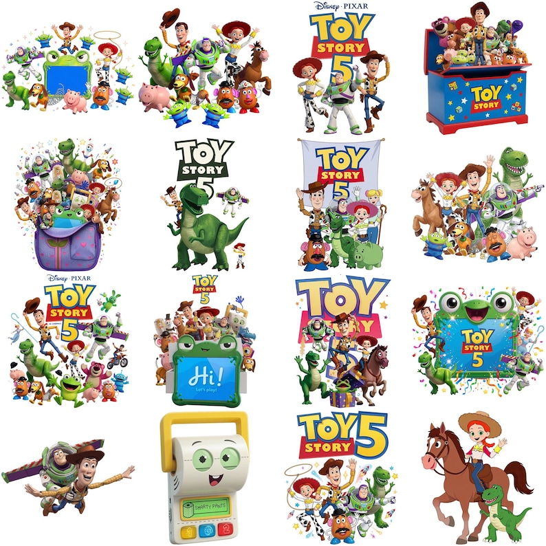500+New Toy Story 5 PNG Bundle,Buzz Lightyear,Woody Jessie PNG,Alphabet, Toy Story Birthday Shirt Design, Toy Story Clipart-Instant Download image 15