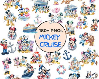 180+ Mickey And Friends Cruise Line Watercolor PNG Bundle,Cruise Png,Disney Family Trip Png, Cruise Birthday Png,Cruise Squad,Digital File