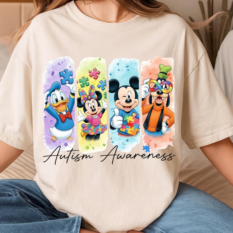 Autism Mouse and Friends PNG, Autism Awareness Cartoon Png, Autism Kids ...