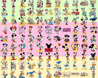 135+Mickey Cartoon Mouse Watercolor PNG| Mickey Clipart Bundle,Mouse Adventure Watercolor Art| Digital Download Wall Print| INSTANT DOWNLOAD