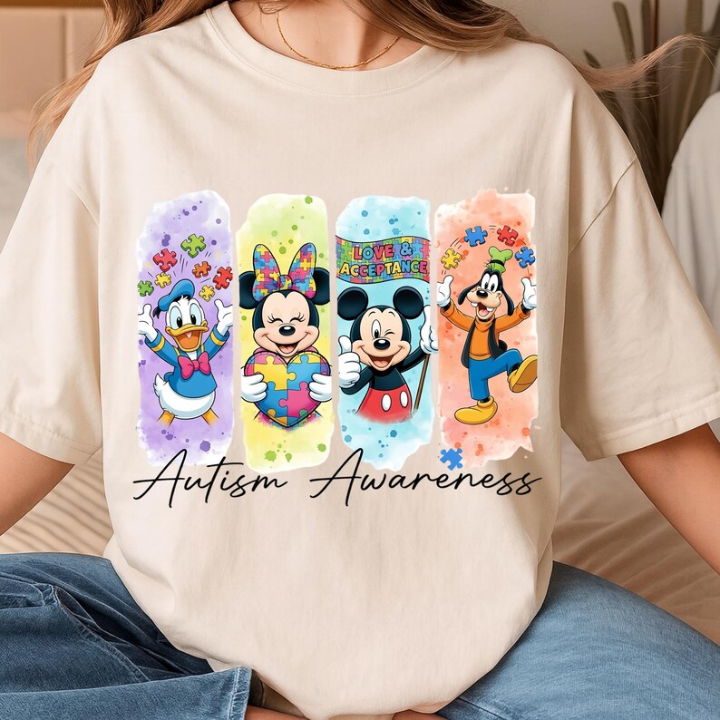 Autism Mouse and Friends PNG, Autism Awareness Cartoon Png, Autism Kids ...