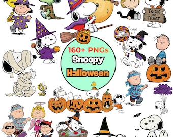 160+ Snoopy Halloween PNG Bundle, Peanuts Halloween Clipart, Charlie Brown Halloween, Trick Or Treat PNG, Halloween Party Bundle