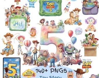 140+Story Friends Toys Watercolor Bundle,Toy Story 5 Characters Bundle PNG, Woody Buzz Jessie Digital Clipart, You’ve Got a Friend in Me png