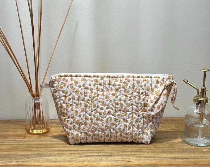 Leopard print toiletry bag
