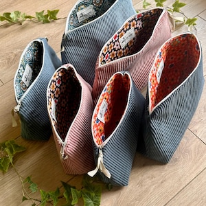 Corduroy toiletry bag
